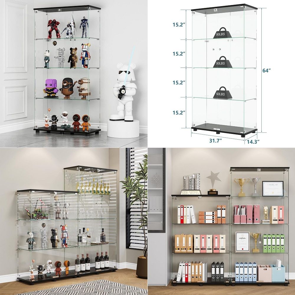 Display Cabinet with 4Shelf Do - B & J Florist Supply Linwood review and price
