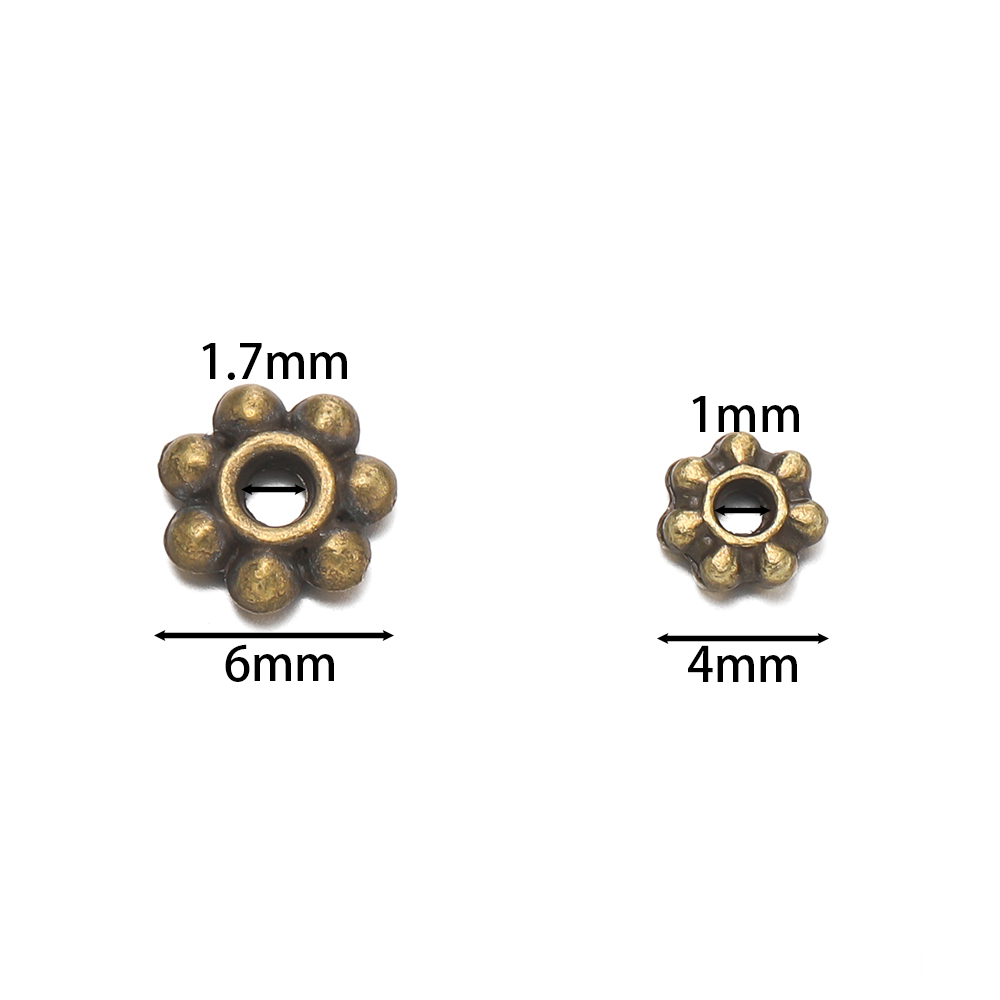 200Pcs 4/6mm Alloy Snowflake B - Flower Supply review and price