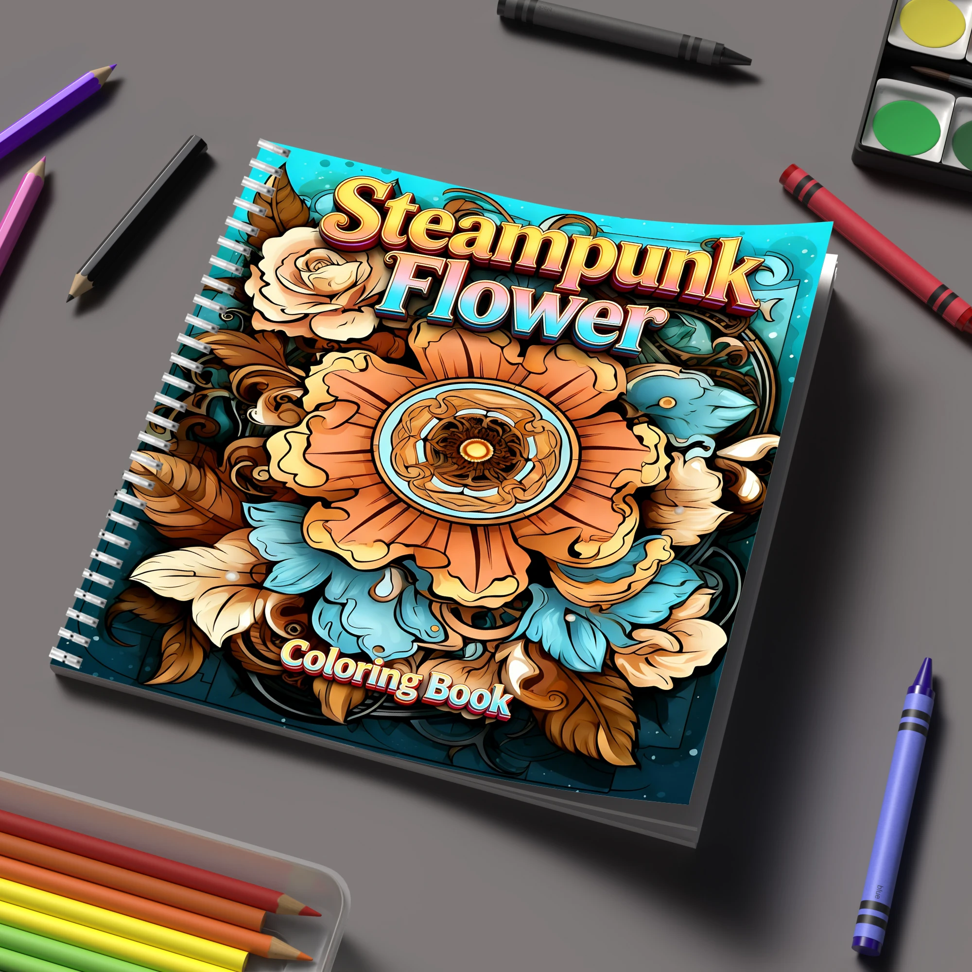 Coloring Book Steampunk Flower - Flower Supply review and price